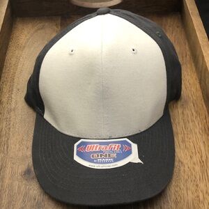 Ultra Fit Gray and White Two-Tone Baseball Hat